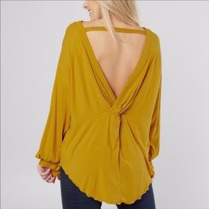 Free People Shimmy Shake Untamed Gold Top